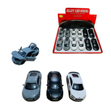 21004 D Машинка металева, 3 кольори, інерція, світло, звук, на батарейках, відкр. двері, в коробці