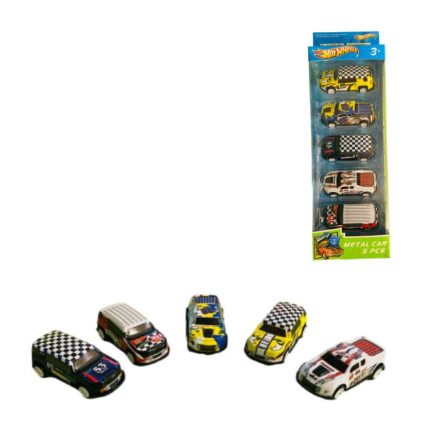 710 Набір машинок Hot Wheels, інерція, 5 штук, в коробці
