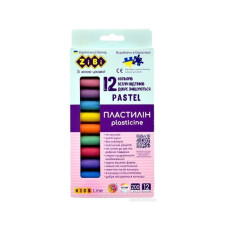 6240 Пластилін PASTEL 12 кольорів, 200 грамм