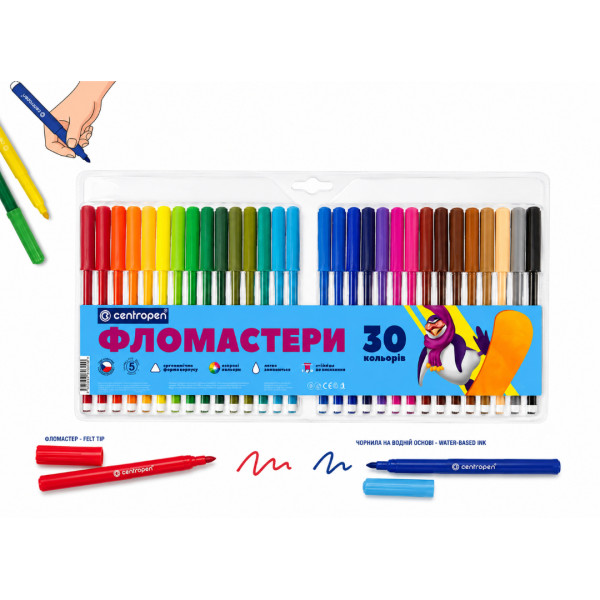 7550/30 Фломастери Color World 30 кольори