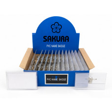 Бейдж зі шпилькою і затискачем 58*90мм  Sakura