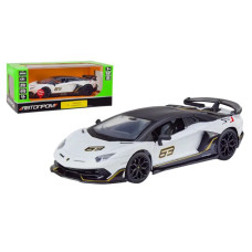 68269 А  Машина метал АВТОПРОМ Lamborghini SVJ,1:24,на батарейках,світло,звук,відкр.двері,в коробці