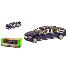 7695 Машина метал BMW 760  АВТОПРОМ 1:24, на батарейках, інерція, світло,звук,відкр. двері,в коробці