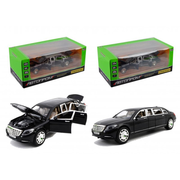 7686  Машина метал АВТОПРОМ, 1:24 Mercedes Benz Maybach, світло, звук, відкр. двері, багажник, капот