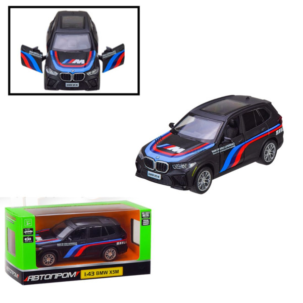4374 Машина мет. АВТОПРОМ  1:43 BMW X5M,1 колір,відкр. двері,короб. 14,5*6,5*7см