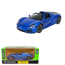 68243 А  Машина мет. АВТОПРОМ 1:24 Porsche 918 Spyder, бат, св, зв, відкр.дв, капот, баг, короб. 25*