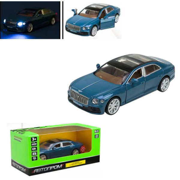 68722 Машина мет. АВТОПРОМ  1:38 Bentley Flying Spur Hybrid, батар, світ., звук, відкр.двері, короб.