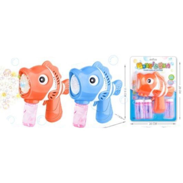 6686 Пістолет з мильними бульбашками, 17,5 см, батар, світло, на планшетці.