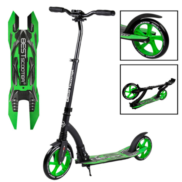 52266  Самокат двухколесный Best Scooter колеса PU - переднє 23 см, заднє - 20 см, в коробці