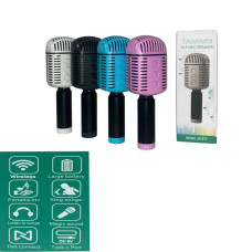 873 МС Микрафон, bluetooth, акум, караоке, чарівний голос, Type-C, 4 види, в коробці