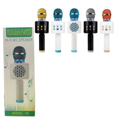 6-2 Мікрофон Bluetooth, TWS, FM-радіо, USB, TF, селфі, Magic Sound, підсвітка, караоке, в коробці.