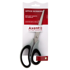 6102-01-А Ножниці  Axent Duoton Soft, 21 см сіро-чорні