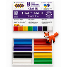 6231 Пластилін CLASSIC 8 кольорів, 160 грам