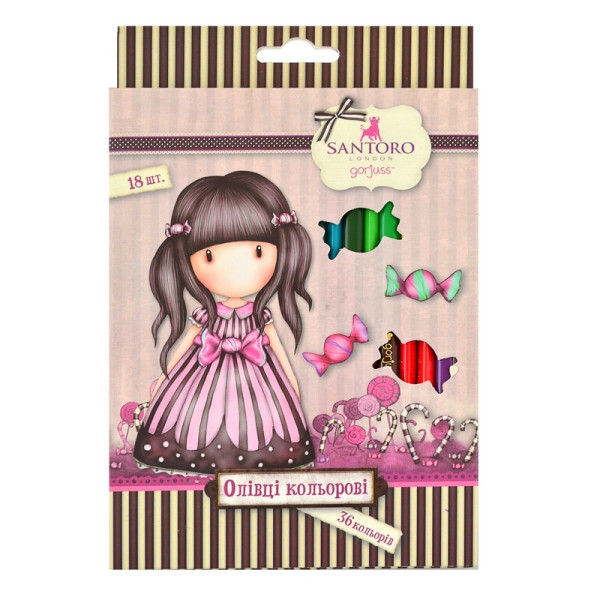 290566 Олівці 18/36 кольорів Santoro Candy