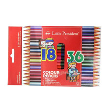 1836 Олівці цв.18/36 двосторонні Little President