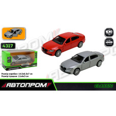 4317 Машина мет. АВТОПРОМ 1:45 BMW, 2 кольори, відк.двері, короб. 14, 5*6, 5*7см