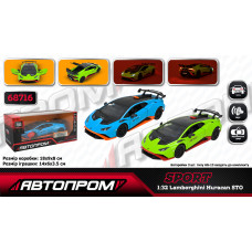 68716 Машина мет. АВТОПРОМ 1:32 Lamborghjni STO,батар, світ.,звук,відкр..двері, короб. 18*9*9см