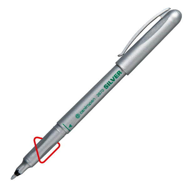 2670-13 Маркер СРІБНИЙ 1мм CENTROPEN