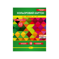 10-3А-КК Набір кольорового картону А3 10 арк.