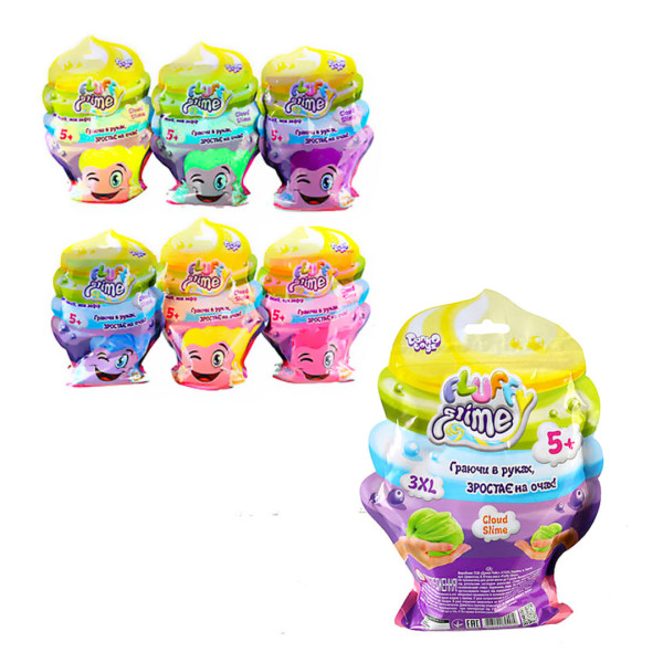 В'язка маса Fluffy Slime 500г 3 XL у пакеті Danko Toys
