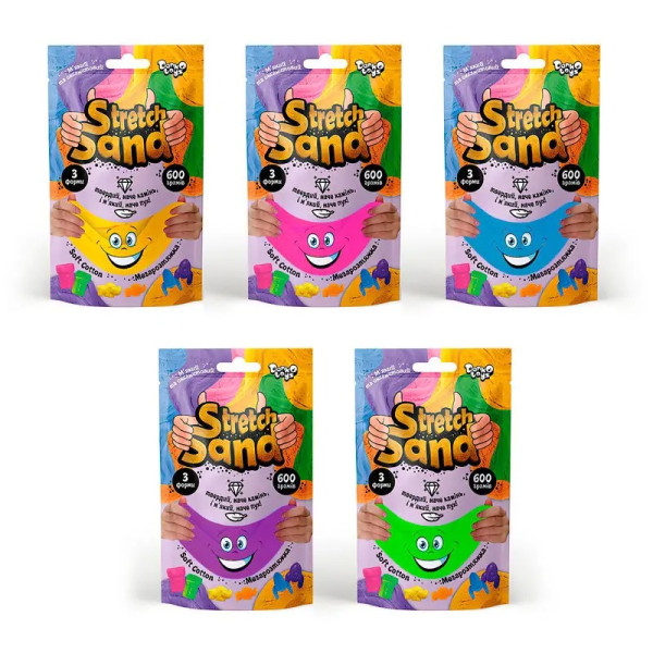 Кінетичний пісок Stretch Sand 600 г, у пакеті Danko Toys