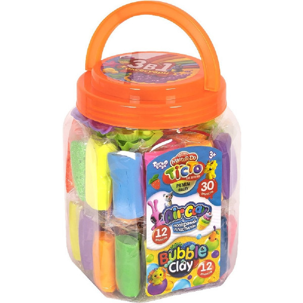 Тісто для ліплення Danko Toys Master Do 3в1 Air Clay, Bubble Clay
