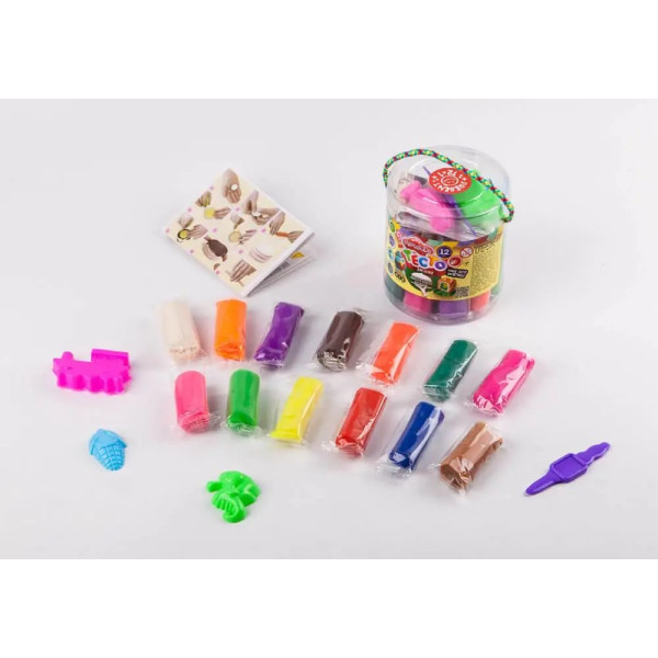 Тісто для ліплення Master Do 12 кольорів в тубі Danko Toys