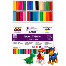 6236 Пластилін CLASSIC 24 кольорів 480г
