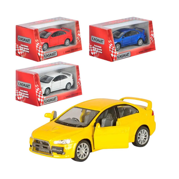 5329 KT/W  Машина  KINSMART MITSUBISHI LANCER EVOL відкр,двері