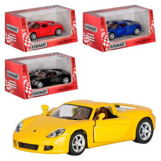 5081 KT/W  Машина  KINSMART Porsche Carrera GT, метал, інерц, двері відкр, 4 кольори, в коробці