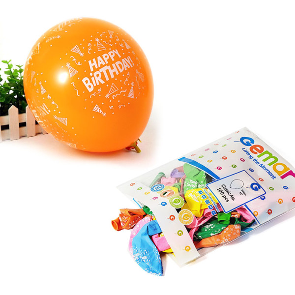 991989 Кульки повітряні 12  Happy birthday 100шт
