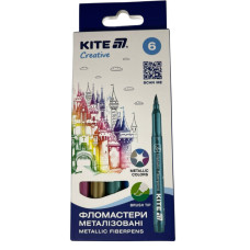 1149-К Фломастери- пенлики набір 6 шт металізовані Kite