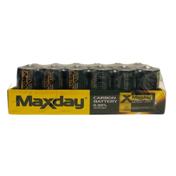 Батарейки R14 MAXDAY 12 шт в коробці
