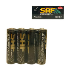 Батарейки AA SAF ALKALINE, 1,5 v, 60 штук у коробці