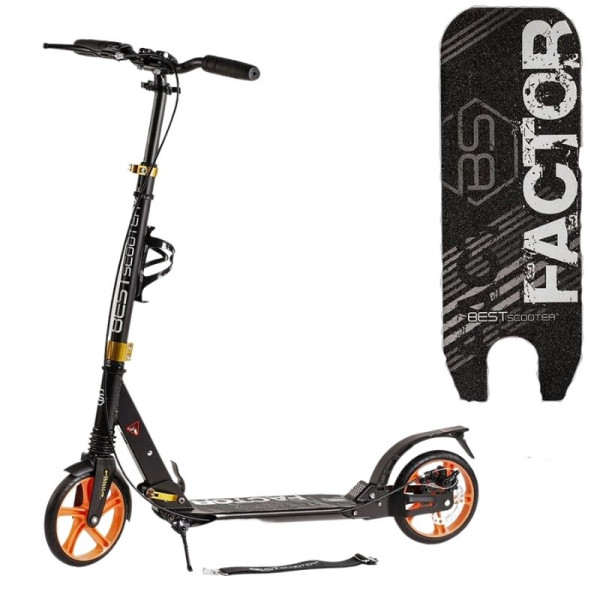 98033 BS Самокат алюмінієвий Best Scooter ручне дискове гальмо, колеса PU, діаметр коліс-200мм