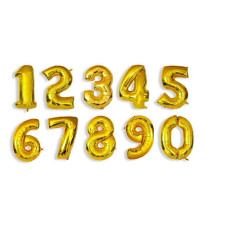 990981 Кульки цифри 40д, ЗОЛОТО (ціна за 5 шт)