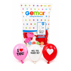 991961 Кульки повітряні 12 I Love 100 шт Gemar