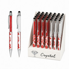 27-UA  Ручка кулькова Touch pen стілус зі стразами