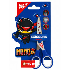 480427 Ножиці YES Ninja 13 см, з принтом на лезі