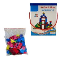 93-1231 Дерев\'яний конструктор, 50 деталей, у коробці