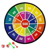 66328 Дартс 28 см тканевый, магнитный, 2 шарика, 2 дротика