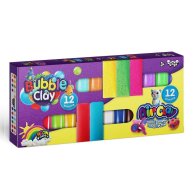 Тесто для лепки Air clay+bubble 12 цветов Danko