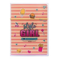 764428 Зошит А4 48арк пласт папка  Style girl Orange