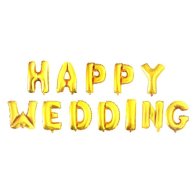 990105 Шарики фольгированные Happy Wedding