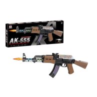 555 АК Автомат свет, звук, на батарейках, в коробке