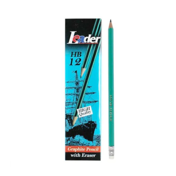 075300 Олівець графітний з гумкою LEADER