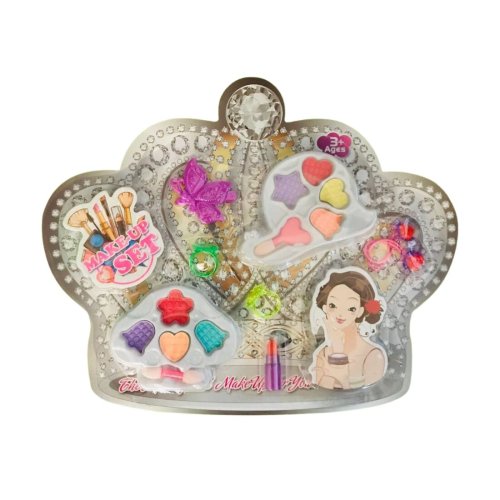 234 D Косметика, 2 палетки теней, колечки, заколка, резинка, помада, на листе