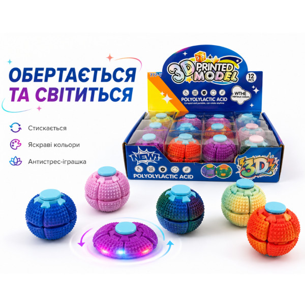 14-А  Спіннер антистрес 3D світитися