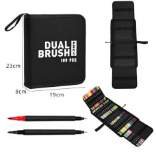 100 Маркеры акварельные на 100 кол, DUAL BRUSH Pens
